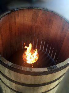 Tonelería Burgos barril con fuego